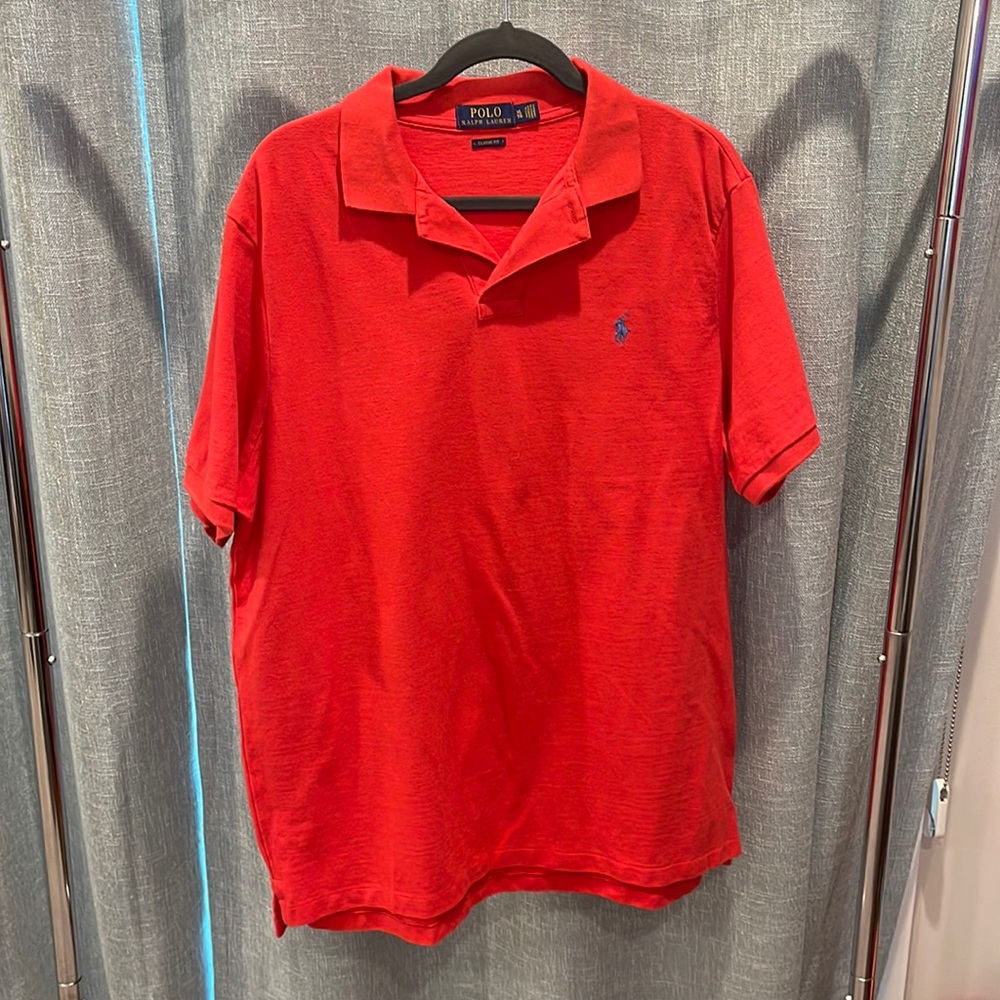 Polo by Ralph Lauren - Mesh Classic Fit Polo Shirt - Red - XL